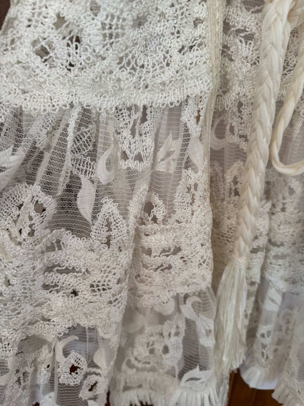 Alexis Manati White Lace Ruffle Mini Dress - Picture 12 of 15